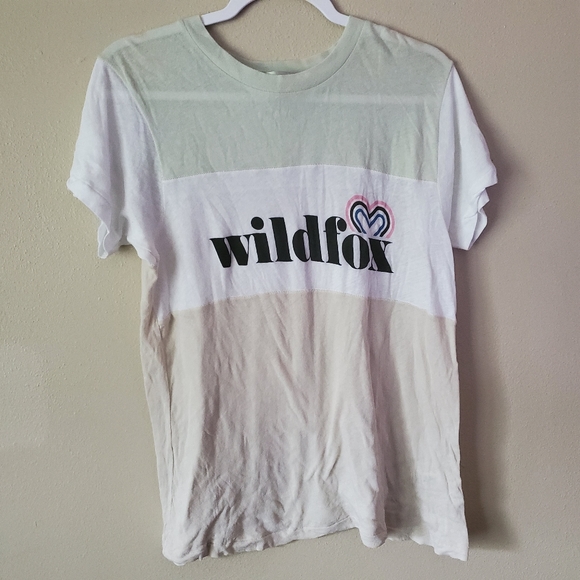 Tops - Wildfox Pastel Short Sleeve Scoop Neck T-Shirt S